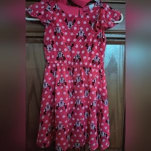 Disney Girls Minnie Mouse Dress 6/6X Pink with sash